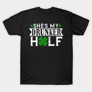 My drunker half T-Shirt Ireland Beer Wine irish Gift Tee T-Shirt